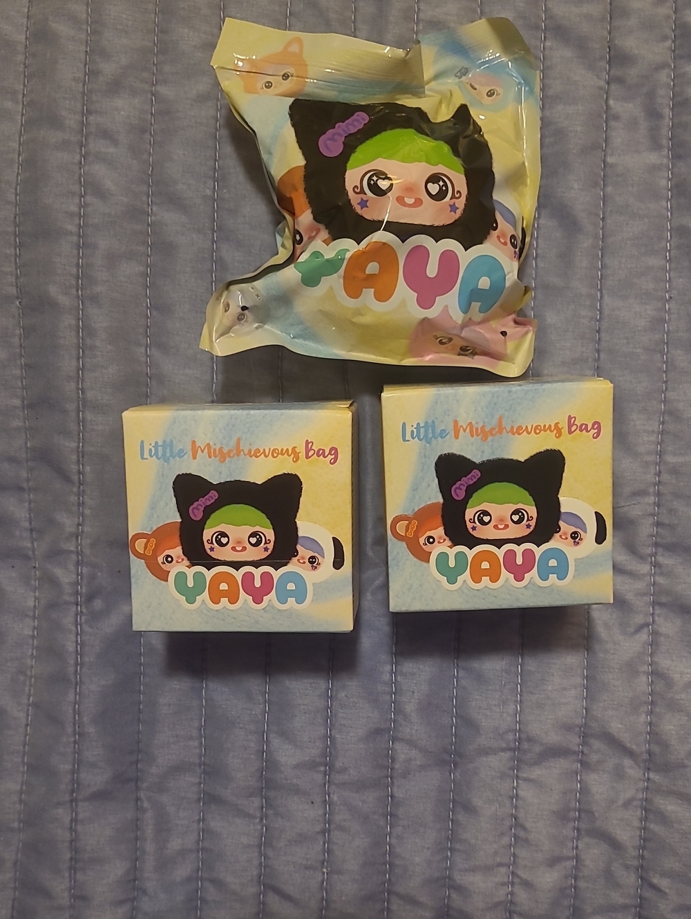 Bundle 3 YaYa Aflalo Little Mischievous Bag - Black, Green, Pink, Blue, Yellow